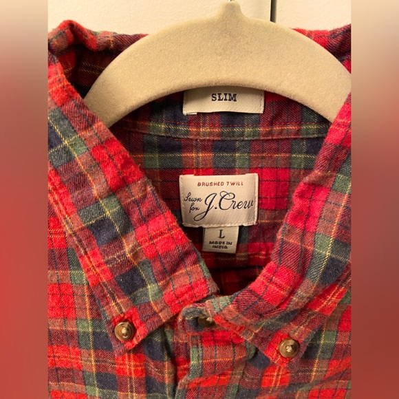 J Crew Flannel - Red/Green/Blue - Picture 2 of 3
